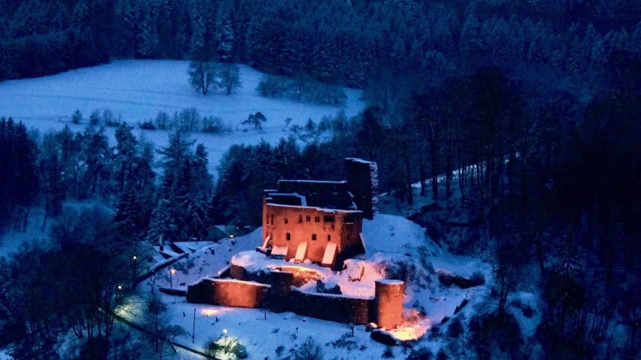 Burg Freienstein Blick 4 Sterne Mit Sauna Gammelsbach Exterior foto